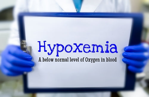 hands holding sign saying Hypoexemia